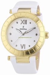 Festina Watches : F16647/1 Silver Dial Leather Women Watch