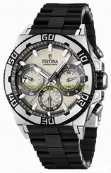 Festina Watches : F16659/1 Quartz Chronograph Date Black Rubber Strap Men Watch