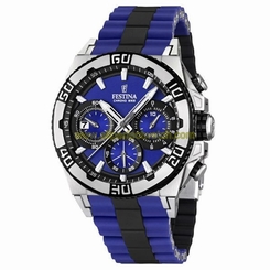 Festina Watches : F16659/6 Quartz Chronograph Blue Dial Date Resin Men Watch