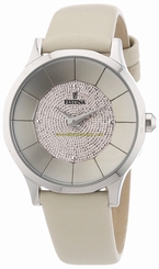 Festina Watches : F16661/2 Quartz Analog Beige Leather Women Watch