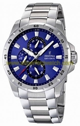 Festina Watches : F16662/4 Quartz Dark Blue Dial Day Date Stainless Steel Men Watch