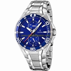 Festina Watches : F16663/3 Quartz Dark Blue Dial Date Stainless Steel Men Watch