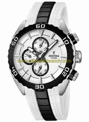 Festina Watches : F16664/1 Quartz Chronograph White Dial Rubber Men Watch