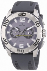 Festina Watches : F16665/5 Quartz Gray Dial Day Date Silicone Men Watch