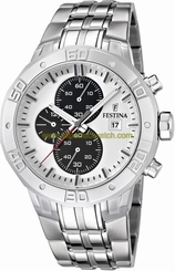 Festina Watches : F16666/1 Quartz Chronograph Date Stainless Steel Men Watch