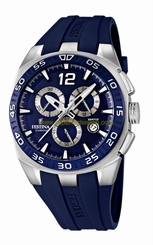 Festina Watches : F16668/2 Quartz Chronograph Blue Dial Date Rubber Men Watch