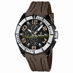 Festina Watches : F16670/2 Quartz Day Date Dark Brown Rubber Men Watch