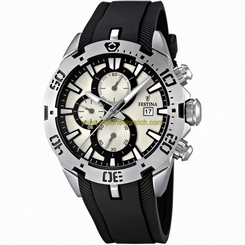 Festina Watches : F16672/1 Quartz Chronograph White Dial Date Rubber Men Watch