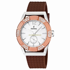 Festina Watches : F16677/2 White Dial Plastic Women Watch
