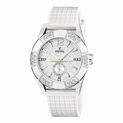 Festina Watches : F16677/4 White Dial Rubber Women Watch