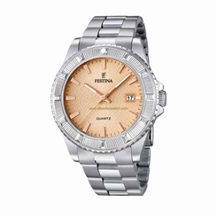 Festina Watches : F16684/2 Beige Dial Luminescent Hands Men Watch