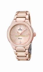 Festina Watches : F16698/6 Beige Dial Luminescent Hands Women Watch