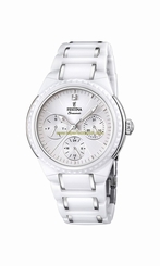 Festina Watches : F16699/1 Silver Dial Ceramic Band Women Watch