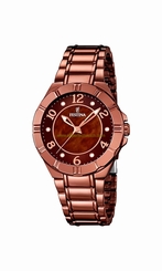 Festina Watches : F16729/1 Brown Dial Stainless Steel Band Women Watch