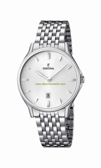 Festina Watches : F16744/2 Silver Dial Stainless Steel Band Men Watch