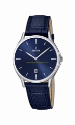 Festina Watches : F16745/3 Quartz Analog Date Blue Leather Men Watch