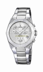 Festina Watches : F16757/1 White Dial Stopwatch Luminescent Hands Men Watch