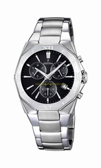 Festina Watches : F16757/4 Black Dial Stopwatch Luminescent Hands Men Watch