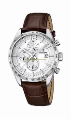 Festina Watches : F16760/1 Quartz Chronograph Date Brown Leather Men Watch