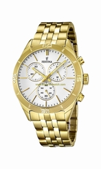 Festina Watches : F16764/1 White Dial Stainless Steel Band Men Watch
