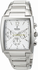 Festina Watches : F16765/1 White Dial Stopwatch Luminescent Hands Men Watch