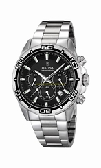 Festina Watches : F16766/4 Black Dial Stopwatch Luminescent Hands Men Watch