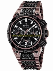 Festina Watches : F16776/1 Quartz Chronograph Black Dial Date Stainless Steel Men Watch