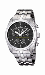 Festina Watches : F16778/4 Black Dial Stainless Steel Band Men Watch