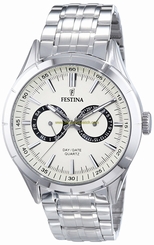 Festina Watches : F16780/2 Beige Dial Stainless Steel Men Watch