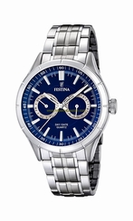 Festina Watches : F16780/3 Blue Dial Stainless Steel Band Men Watch