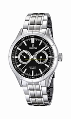 Festina Watches : F16780/4 Black Dial Stainless Steel Band Men Watch