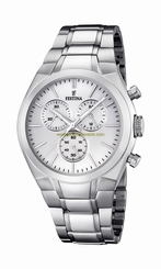Festina Watches : F16782/1 White Dial Stopwatch Luminescent Hands Men Watch