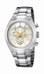 Fake AAA Festina Watches : F16782/4 White Dial Stopwatch Luminescent Hands Men Watch Watch
