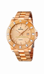 Festina Watches : F16787/2 Coloured Gold Dial Stainless_steel Women Watch