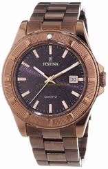 Festina Watches : F16802/1 Brown Dial Stainless Steel Men Watch