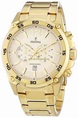 Festina Watches : F16806/1 Beige Dial Stainless Steel Band Men Watch