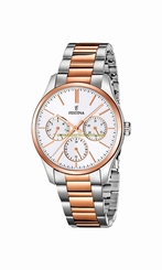 Festina Watches : F16814/2 Silver Dial Day & Date 24 Hour Women Watch