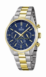 Festina Watches : F16821/3 Blue Dial Stopwatch Luminescent Hands Men Watch