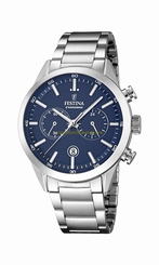 Festina Watches : F16826/2 Blue Dial Stainless Steel Band Men Watch