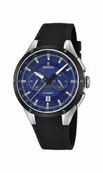 Festina Watches : F16830/1 Quartz Chronograph Date Black Rubber Men Watch