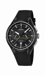 Festina Watches : F16832/1 Quartz Chronograph Date Black Rubber Men Watch