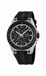 Festina Watches : F16834/1 Quartz Multifunction Dial Black Silicone Men Watch