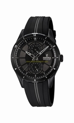 Festina Watches : F16843/1 Black Dial Silicone Band Men Watch