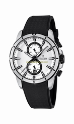 Festina Watches : F16850/1 White Dial Stopwatch Luminescent Hands Men Watch