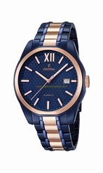 Festina Watches : F16854/1 Blue Dial Stainless Steel Plated Men Watch