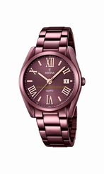 Festina Watches : F16865/1 Purple Dial Stainless Steel Band Women Watch