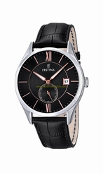 Festina Watches : F16872/4 Black Dial Leather Band Men Watch