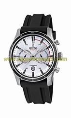 Festina Watches : F16874/F Silver Dial Stopwatch Luminescent Hands Men Watch