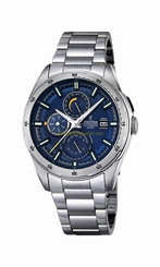 Festina Watches : F16876/2 Blue Dial Stainless Steel Band Men Watch