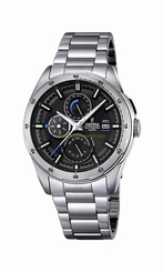 Festina Watches : F16876/4 Black Dial Stainless Steel Band Men Watch